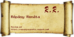 Répásy Renáta névjegykártya