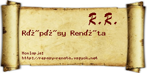 Répásy Renáta névjegykártya